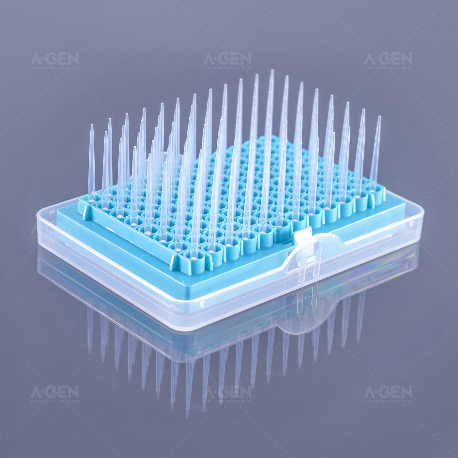 Low Retention Hamilton Pipette Tip 50μL Sterile Clear PP Pipette Tip in Rack for Liquid Transfer With Filter 