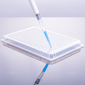 30μL 384well PCR Plate Double Corner Cut with Black Mark