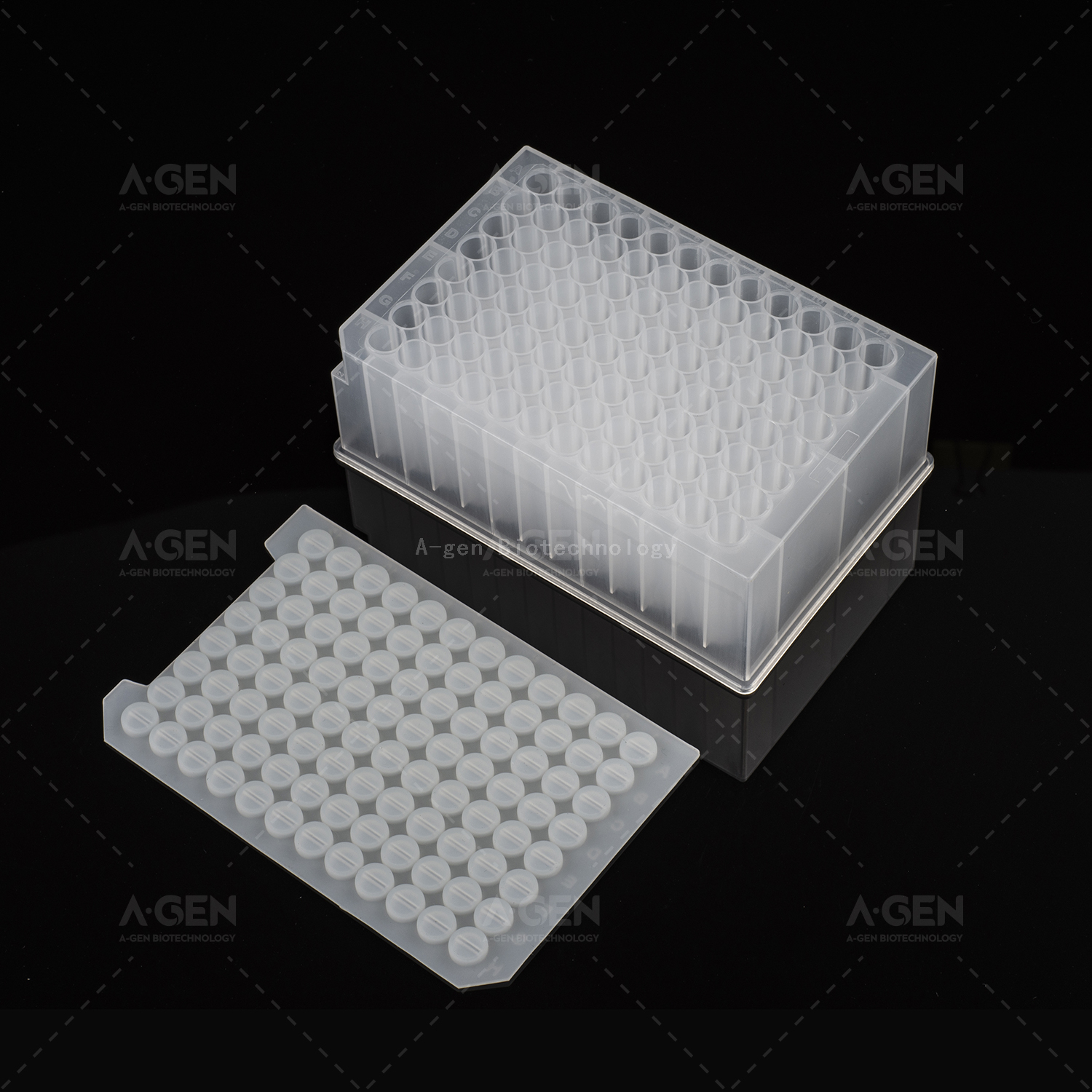 96 Round-Well Silicone Sealing Mat with "+" Cross Cut for 2.0mL 96 Round Well Plate 1.1mL